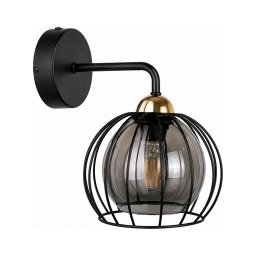 Iluminação de parede SOLO BLACK 1xE27/60W/230V preto/dourado