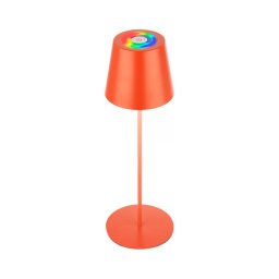 Briloner 7510012-LED Lâmpada de mesa RGB regulável CALIDA 2,5W/5V IP44 1200mAh laranja