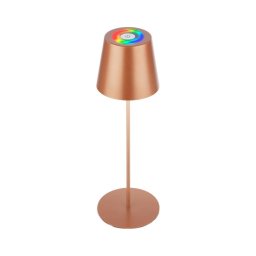 Briloner 7510013-LED Lâmpada de mesa RGB regulável CALIDA 2,5W/5V IP44 1200mAh bronze