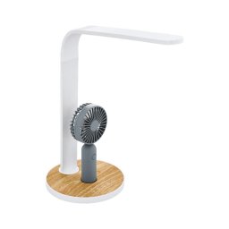 Eglo 55399 - Lâmpada de mesa LED dimerizável com ventilador LED/6,2W/5V 2000mAh branca/marrom