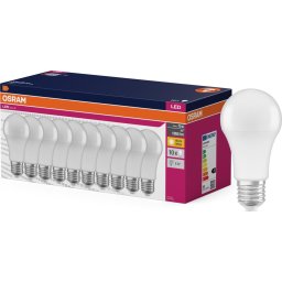 Pack de 10 lâmpadas LED CLASSIC A75 E27/10W/230V 2700K - Osram