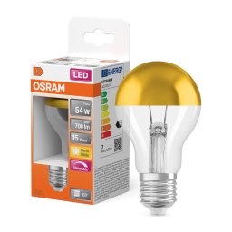 Lâmpada LED com topo espelhado SUPERSTAR E27/7W/230V 2700K dourada - Osram