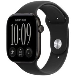 Apple Watch Series 12 GPS 46mm Caixa Alumínio Preto Bracelete Desportiva Preto M/L