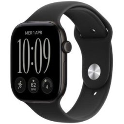 Apple Watch Series 12 GPS + Cellular 46mm Alumínio Preto com Bracelete Desportiva Preta M/L