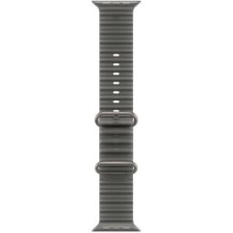BRACELETE APPLE 49MM OCEAN PRETO TRANSLUCIDO TITÂNIO NATURAL