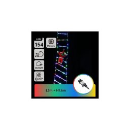 Aigostar - LED RGBY Decoração de Natal para exterior 154 LEDs/3,6W/230V/8 funções 1,6m IP44