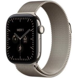 Apple Watch Series 12 GPS + Cellular 42mm Caixa Titânio Natural Bracelete Milanese Loop