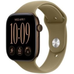 Apple Watch Series 12 GPS 46mm Caixa Alumínio Bronze Escuro Bracelete Desportiva Verde M/L