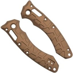 Lex Custom Microtech Amphibian Scales AMPHH148 Cerakote Burnt Bronze Titanium, capas de cabo