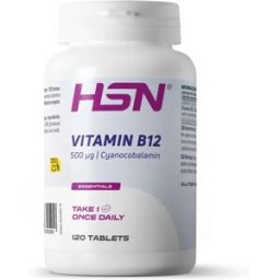 HSN Vitamina B12 (cianocobalamina) 500mcg - 120 tabs - Circulação-coração - Tabletas - 120 Serviços