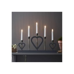Markslöjd 705831 - Castiçal de Natal MELISSA 5xE10/3W/230V cinzento