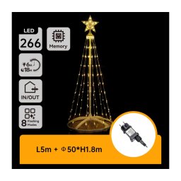 Aigostar-LED Decoração de Natal para exterior LED/3,6W/31/230V 2700K 180cm IP44