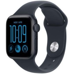 Apple Watch SE 3 GPS 40mm Alumínio Meia-Noite com Bracelete Desportiva Azul S/M