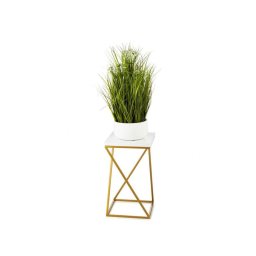 Suporte para flores LOFT 40x24 cm dourado/branco