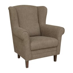 Poltrona wingback GALA castanha