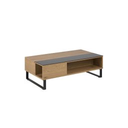 Mesa de centro com tampo elevatório ENZO 110x60 cm preto/carvalho