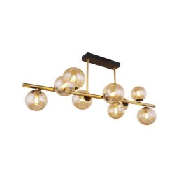 Globo 56135-9D - Candelabro suspenso LED RIHA 9xG9/3W/230V latão
