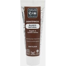 NATURA BIO COSMETICS DENTIFRICO BRANCO NATURAL ALCACUZ E CARVAO ACTIVO 75ml