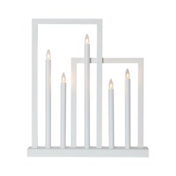 Eglo 410951 - Candelabro de Natal FRAME 5xE10/3W/230V branco