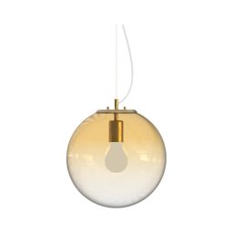 Ideal Lux - Candeeiro suspenso MAPA 1xE27/42W/230V diâmetro 30 cm dourado/fumado