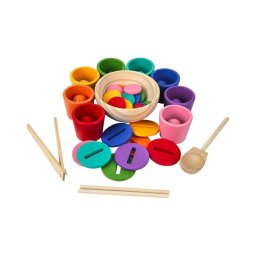 2Kids Toys - Bolinhas arco-íris, moedas e copinhos, 8 cores