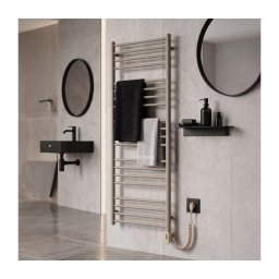 Vertaduro - Radiador para casa de banho com termostato SIMONE 600 W 144 x 50 cm taupe