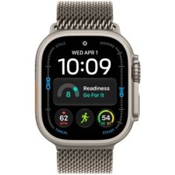 Apple Watch Ultra 4 GPS + Cellular 49mm Titânio Natural c/ Bracelete Loop Milanesa Titânio M