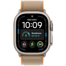Apple Watch Ultra 4 GPS + Cellular 49mm Titânio Natural c/ Bracelete Loop Trail Areia M/L
