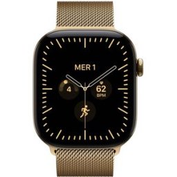 Apple Watch Series 12 GPS + Cellular 46mm Titânio Ouro Radiante c/ Bracelete Loop Milanesa Ouro M/L