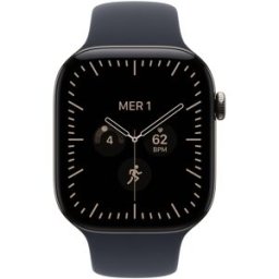 Apple Watch Series 12 GPS + Cellular 42mm Titânio Natural c/ Bracelete Desportiva Azul Navy S/M