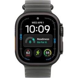 Apple Watch Ultra 4 GPS + Cellular 49mm Titânio Preto c/ Bracelete Ocean Preto Translúcido