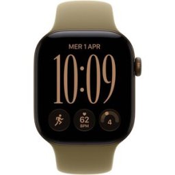 Apple Watch Series 12 GPS+Cellular 46mm Alumínio Bronze Escuro c/ Bracelete Desportiva Azeitona S/M