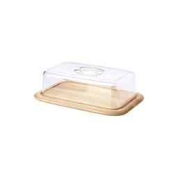 Continenta C3072 - Tábua de cortar de cozinha com uma tampa 38,5x25,5 cm de borracha de figueira