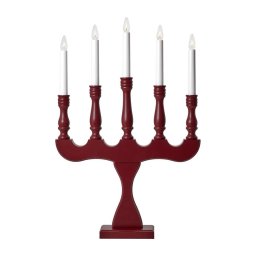 Markslöjd 706373 - Castiçal de Natal SVANEHOLM 5xE10/3W/230V pinho/vermelho