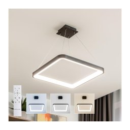 BRILAGI - Lustre LED regulável suspenso por cabo FALCON SLIM LED/50W/230V 50x50 cm preto + comando à distância