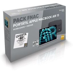 Apple Pack Fnac MacBook Air 13'' 2026 M5 10-core 16GB 512GB SSD GPU 10-core - Prateado + Auriculares + Sleeve