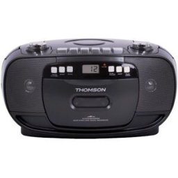 Thomson Rádio Portátil FM/AM/CD/Cassete RK200CD - Preto