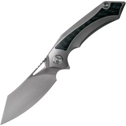 Bestech KASTA M390 SW+Flat satin Titanium and blue CF BT1909G