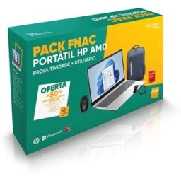 HP Pack Fnac Computador Portátil 15-fc1018npx 15,6'' AMD Ryzen™ 5 7520U 8GB 512GB SSD + Mochila + Rato + Carregador UBS-C