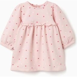 ZIPPY Vestido cardado com padrão de corações para recém-nascida, rosa-claro Rosa 0-1 Months