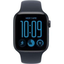 Apple Watch SE 3 GPS 44mm Alumínio Meia-Noite com Bracelete Desportiva Azul Marinho M/L