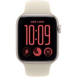 Apple Watch SE 3 GPS 44mm Caixa Alumínio Starlight com Bracelete Desportiva Areia M/L