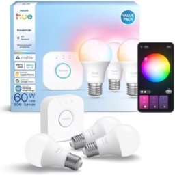 Kit de Iluminação Inteligente Philips Hue White and Color ambiance 3 Lâmpadas E27 806 lm Bluetooth Zigbee