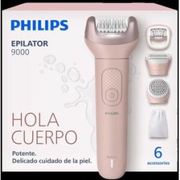 Depiladora Elétrica Philips Serie 9000 BRE718/00 sem Fios 2 Velocidades 6 Cabeças Seco e Húmido Carregamento Rápido