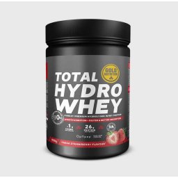 Total Hydro Whey Morango - Gold Nutrition - 900g - pó solúvel