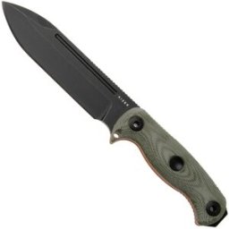 Kizer Drop Bear Fix 7 HexShox 1103HSD2, Black PVD Stonewashed AEB-L, Green Micarta and TPE, faca de sobrevivência, Azo design