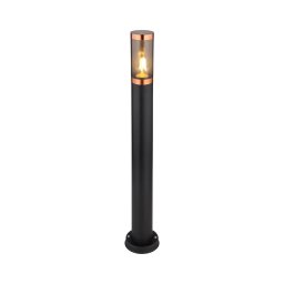 Globo 31588BC - Candeeiro exterior BOSTON 1xE27/23W/230V IP44 80 cm preto/cobre