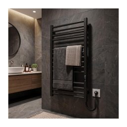 Radiador toalheiro para casa de banho HF DERBY 170W/230V 77x53 cm, preto, IP44
