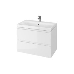 Cersanit S801-221-DSM - Móvel suspenso de casa de banho com lavatório MODUO 80 cm branco