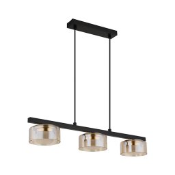 Globo 16055-3HG - Candeeiro suspenso LED HIGGINS 3xGX53/6W/230V fumado/castanho